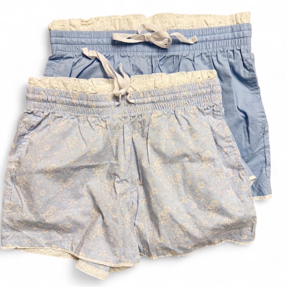 Happily Grey Cotton Boxers Set Blue & Floral L
Eyelet Trim Loungewear Like New